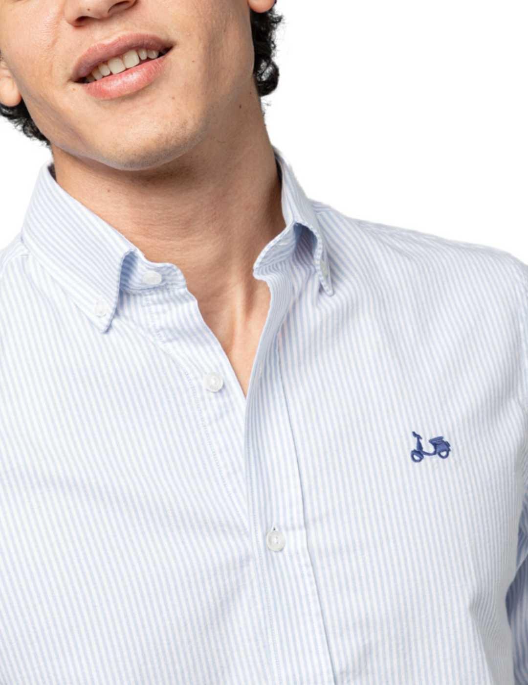 Camisa Scotta oxford stripes azul Regular fit de hombre