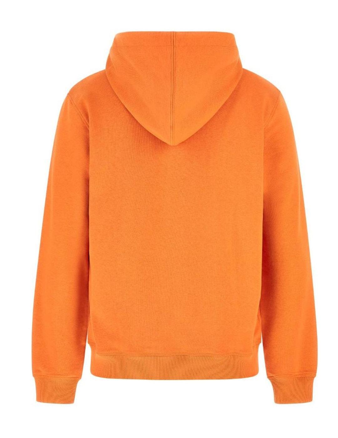 Sudadera Guess Beau naranja con capucha para hombre