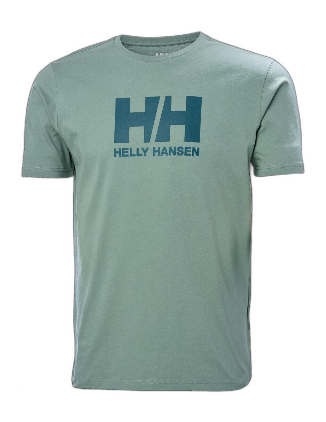 Camiseta Helly Hansen Logo verde manga corta para hombre