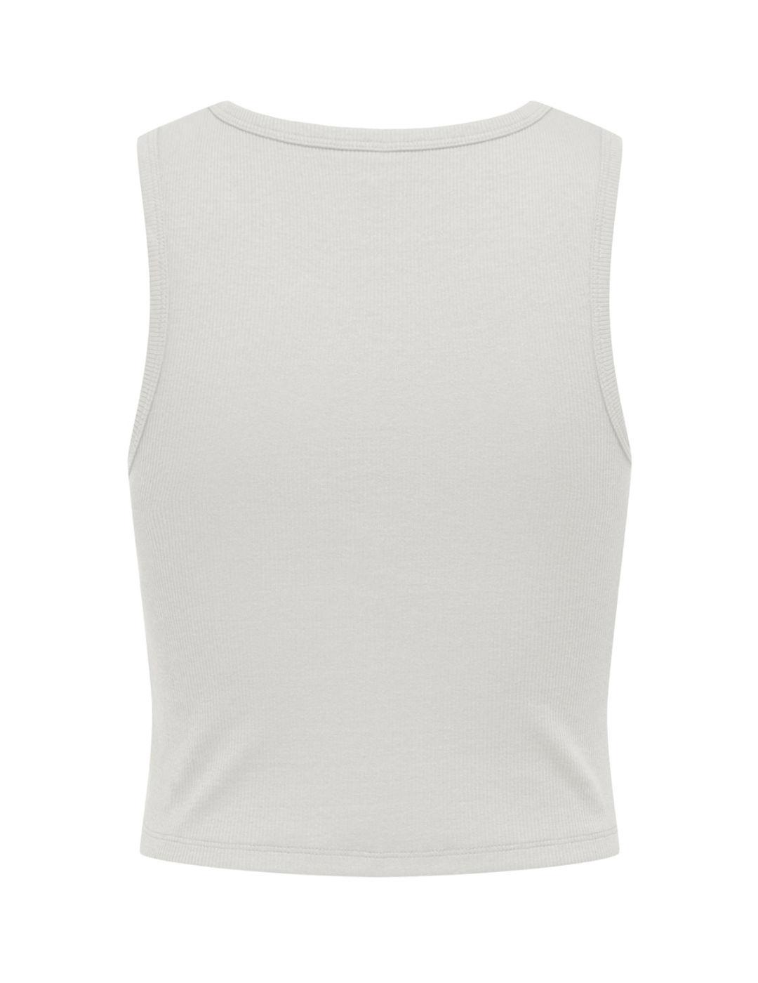 Camiseta Only Velma blanca tirantes anchos ajustada de mujer