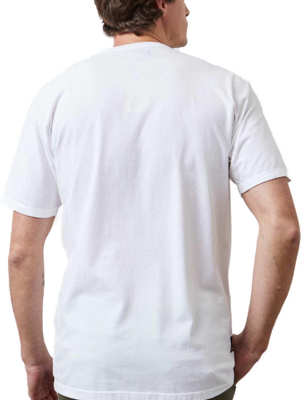 Camiseta Altonadock blanco dibujo serpiente de hombre