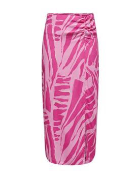 Falda Only Gin midi rosa de mujer-E