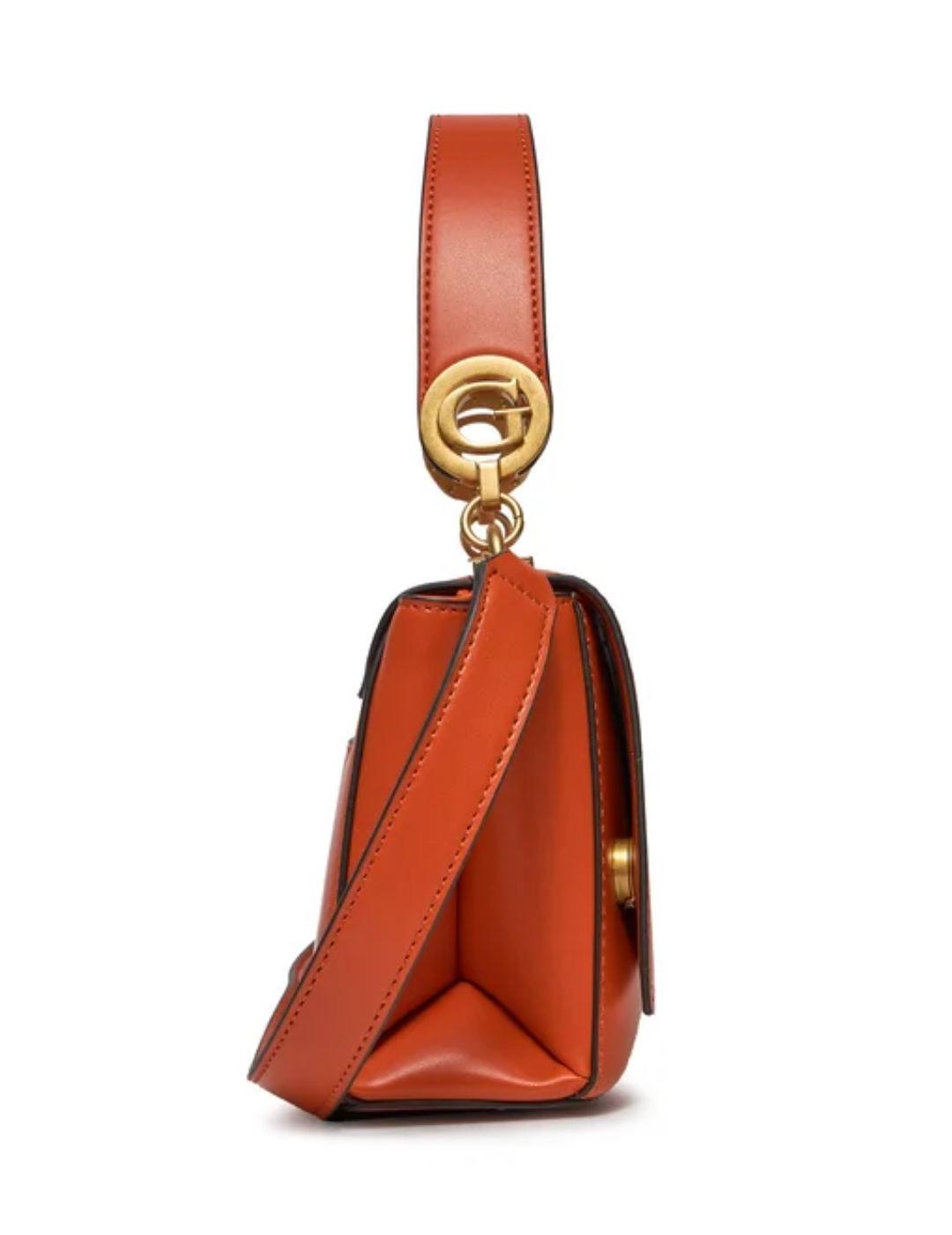 Bolso Guess Masie naranja con asa ajustable para mujer