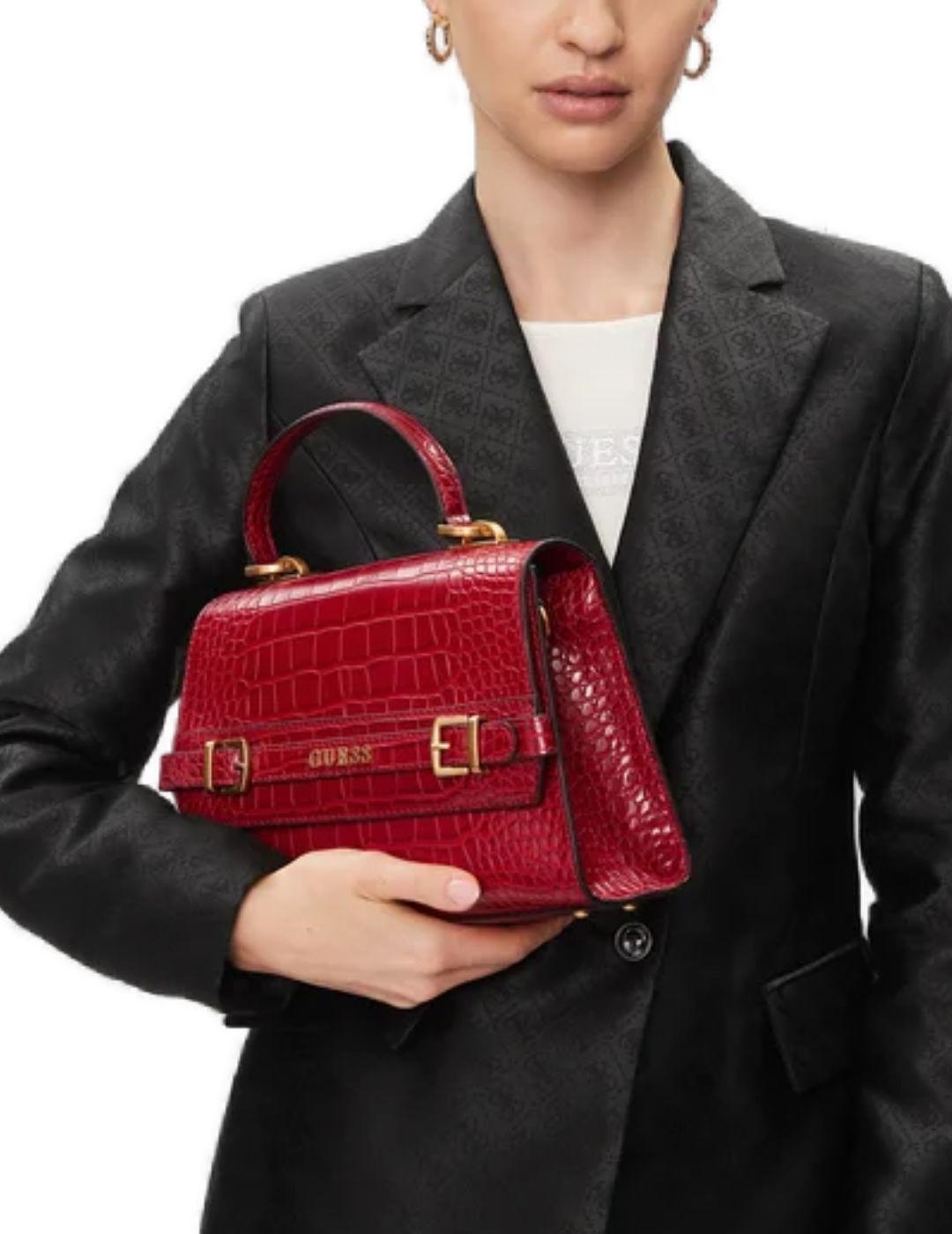 Bolso Guess Sestri rojo con asa de quita y pon para mujer