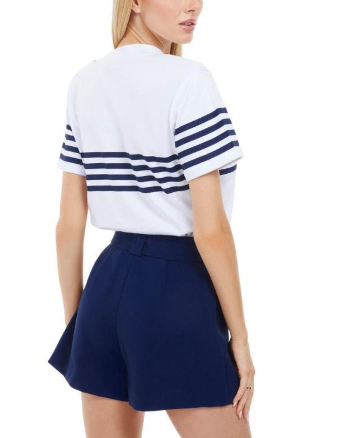 Camiseta Guess Marina blanco marinero para mujer