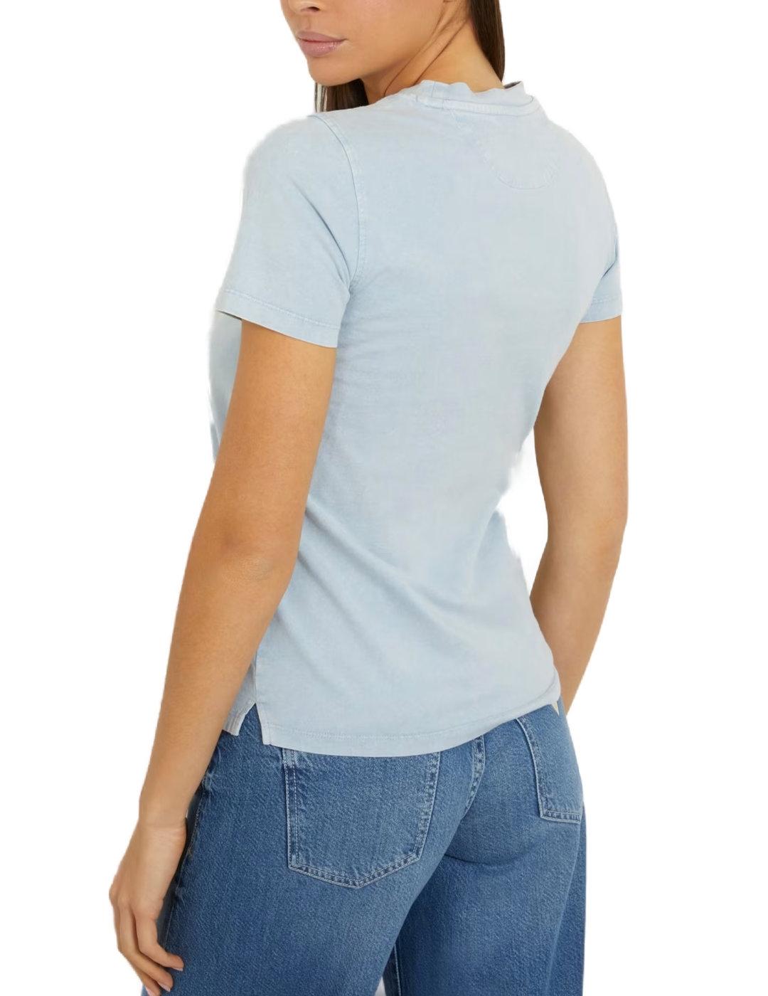 Camiseta Guess Vintage azul celeste manga corta para mujer
