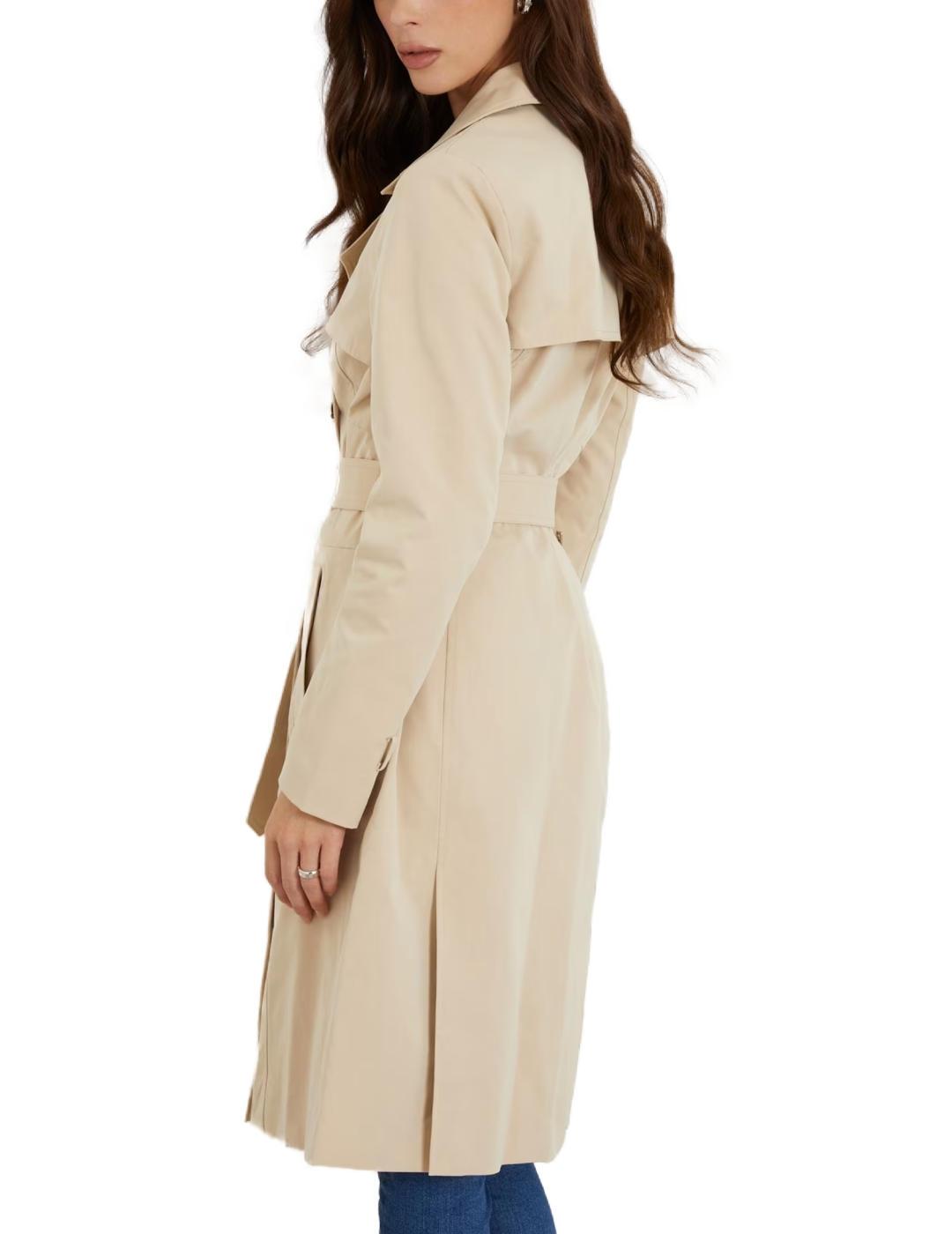Trench Guess Asia beige con cinturón para mujer