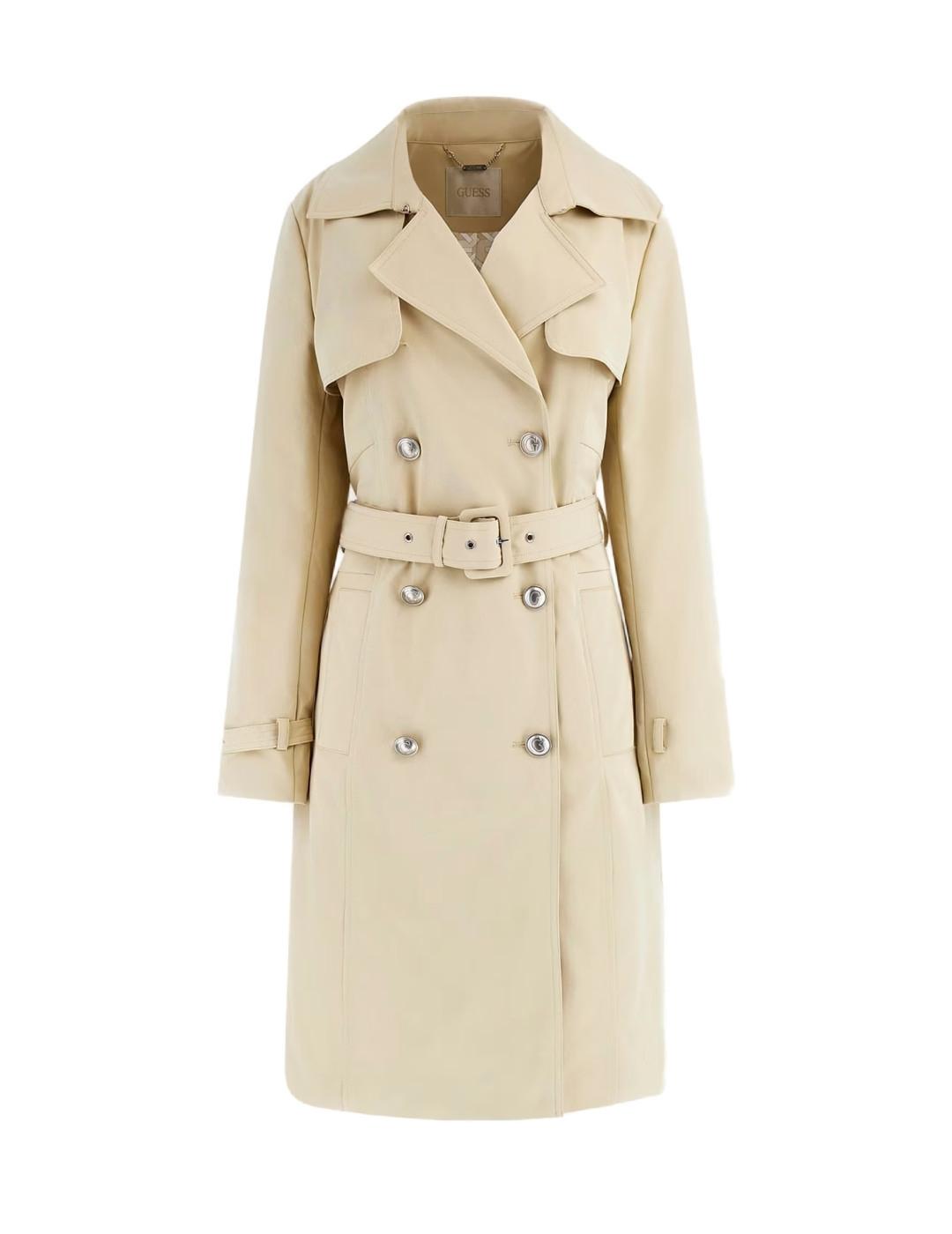 Trench Guess Asia beige con cinturón para mujer