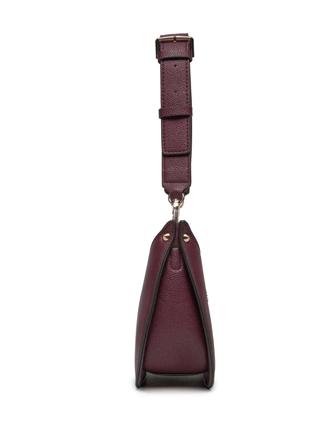 Bolso Guess Meridian granate con correa ajustable para mujer
