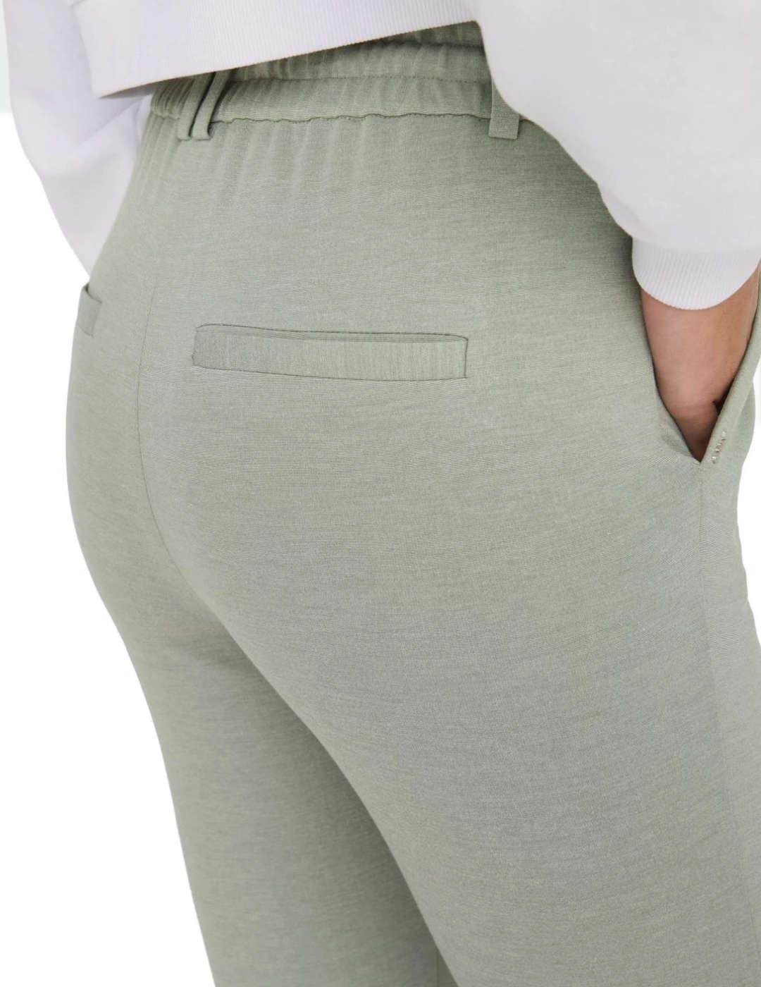 Pantalón Only Potrash verde de tela Slim para mujer