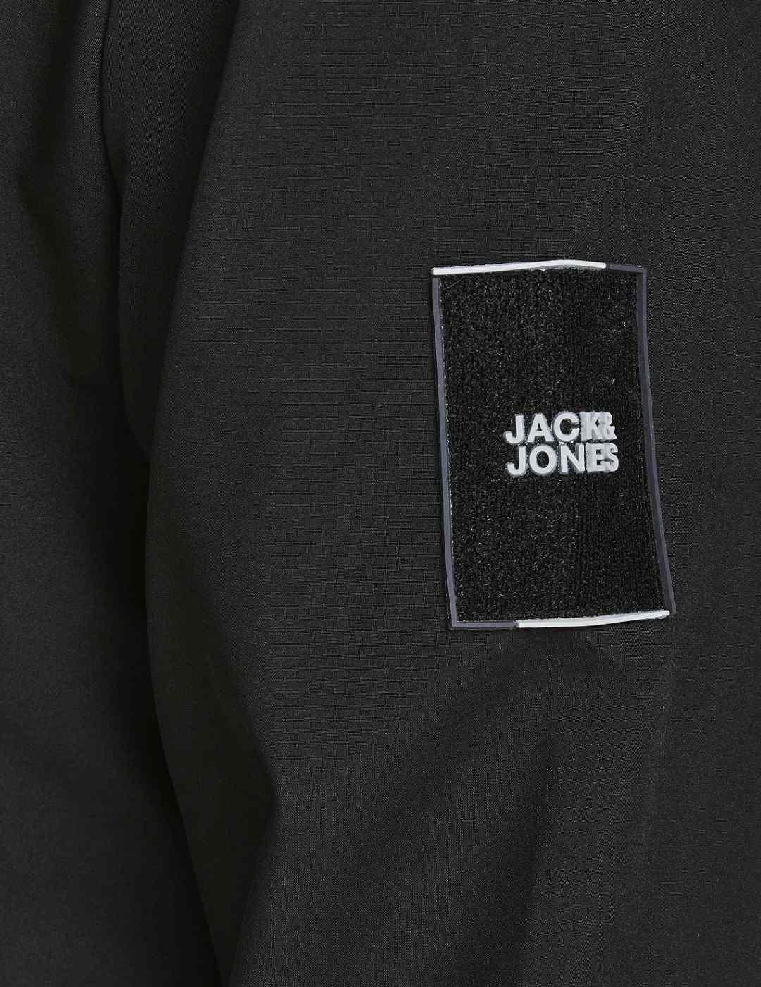 Chaqueta Jack&Jones Classic negra con capucha para hombre