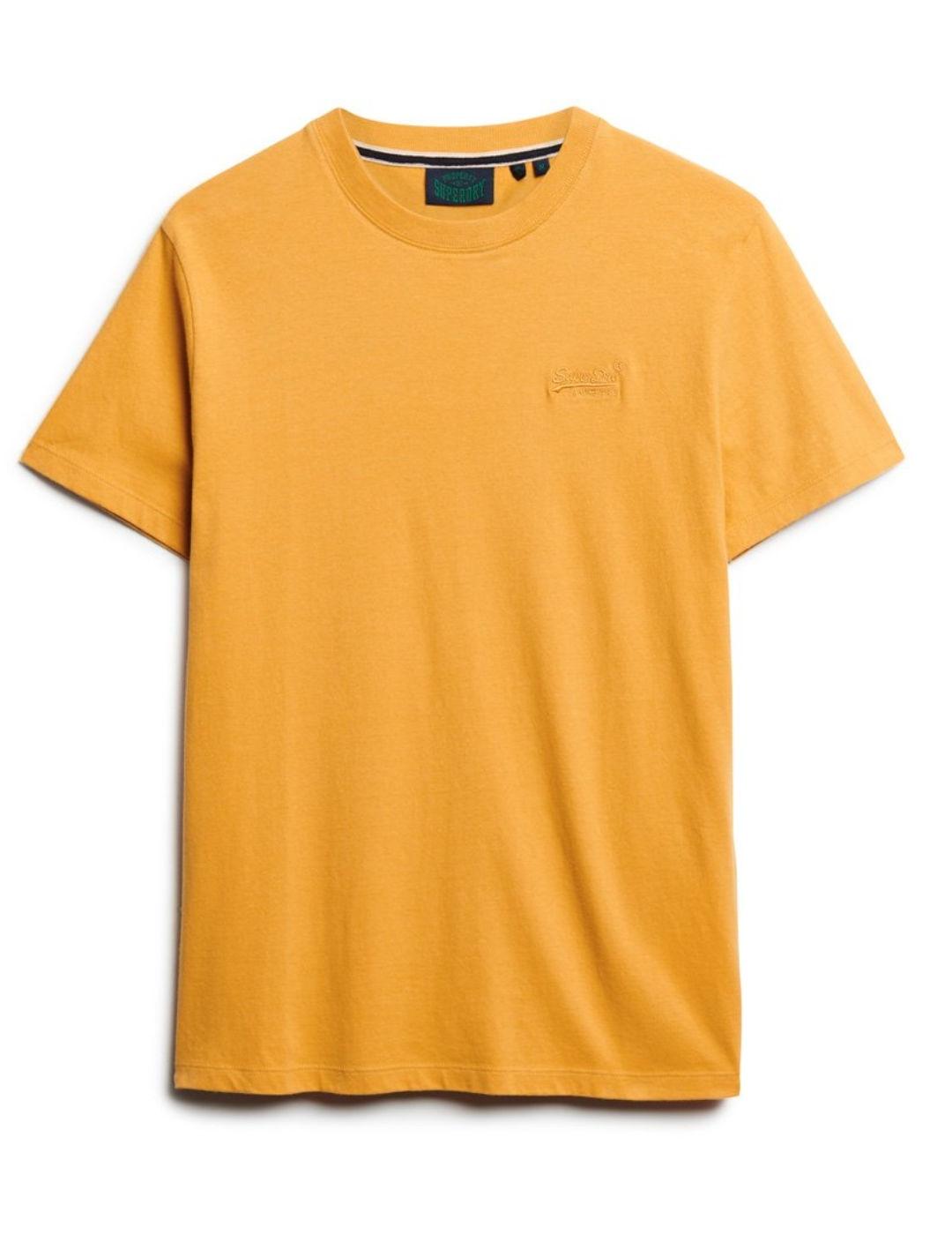 Camiseta Superdry Essential amarillo manga corta para hombre