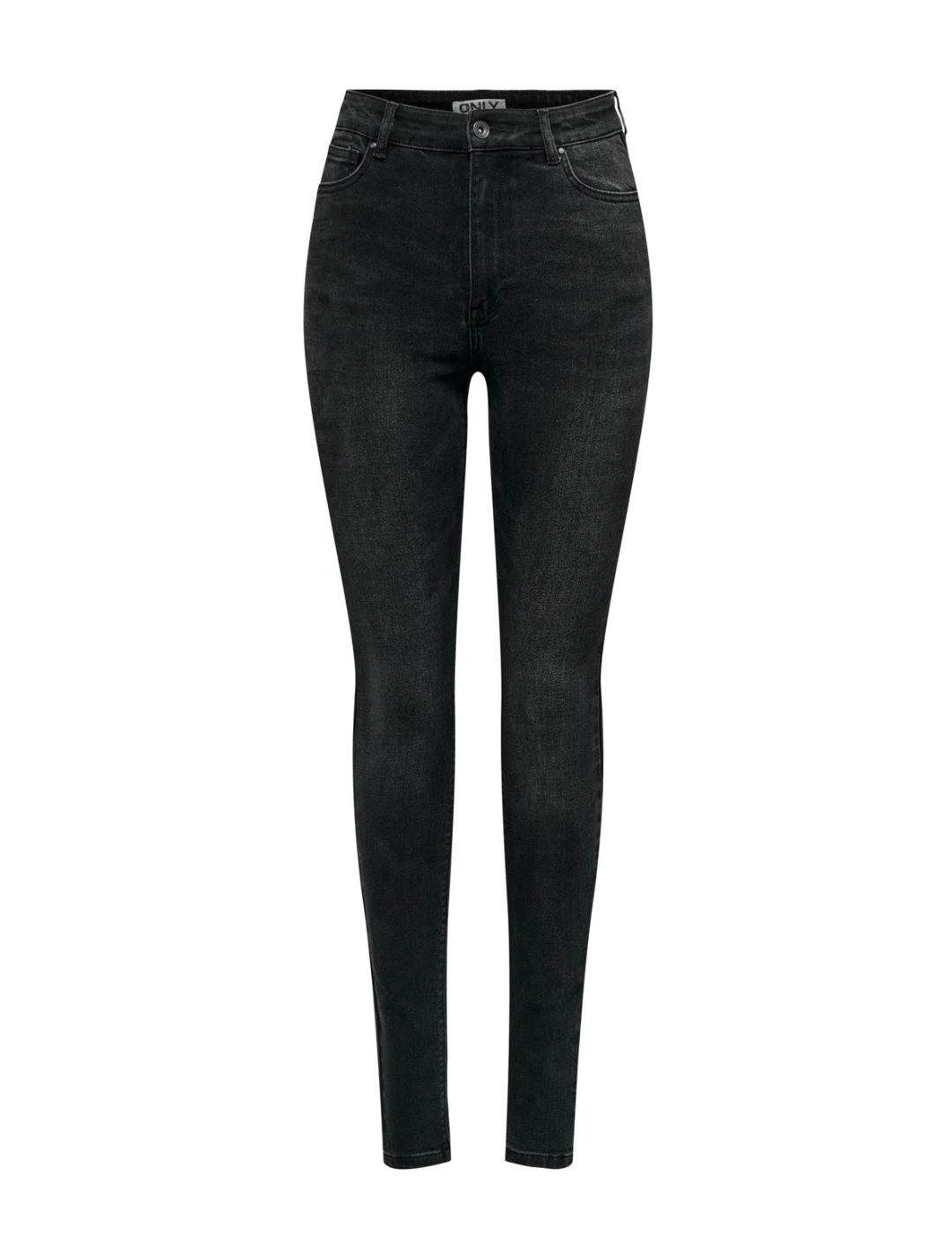 Pantalón vaquero Only Luna skinny negro tiro alto para mujer