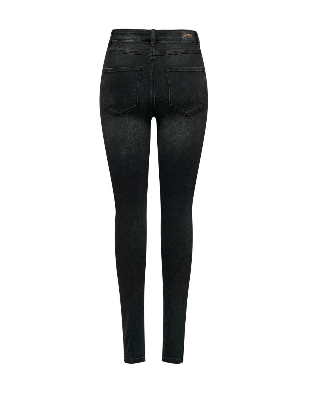 Pantalón vaquero Only Luna skinny negro tiro alto para mujer