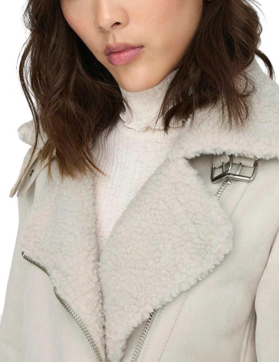 Chaqueta aviador Only NewDiana cruda borreguillo para mujer