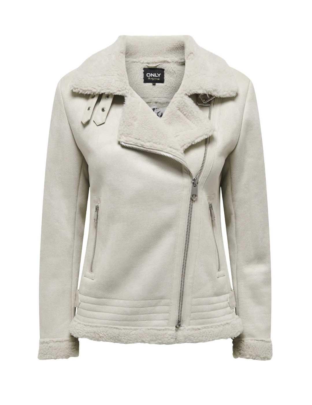 Chaqueta aviador Only NewDiana cruda borreguillo para mujer