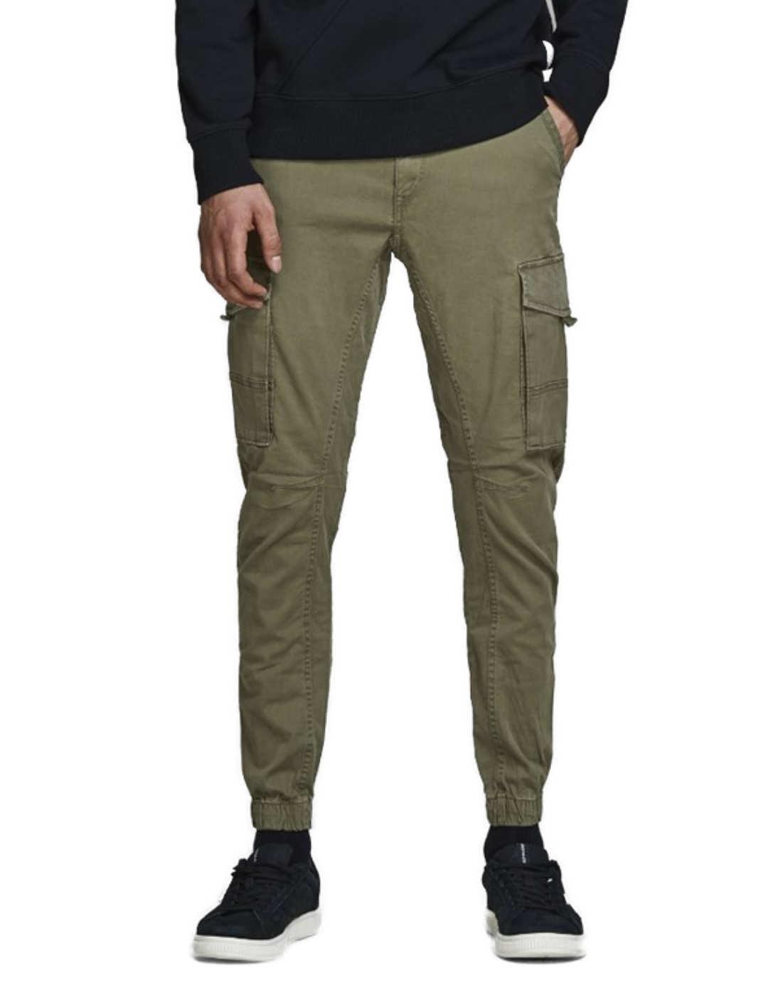 Pantalón Jack&Jones Paul cargo verde militar para hombre