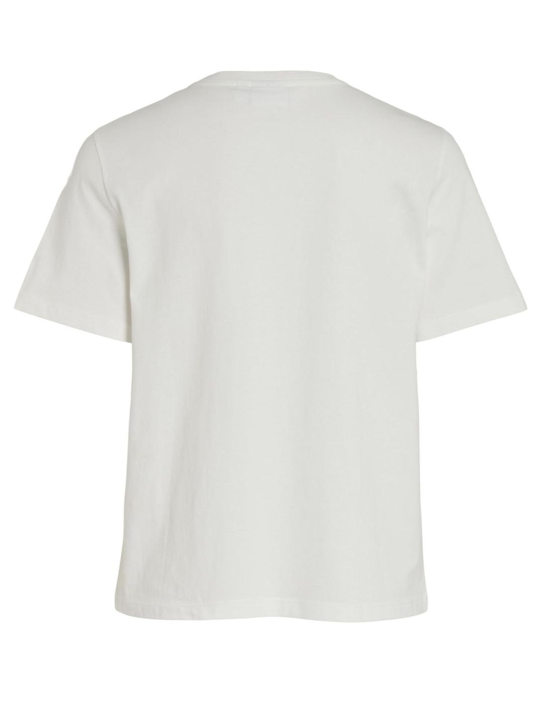 Camiseta Vila Sybil blanco true blue manga corta para mujer
