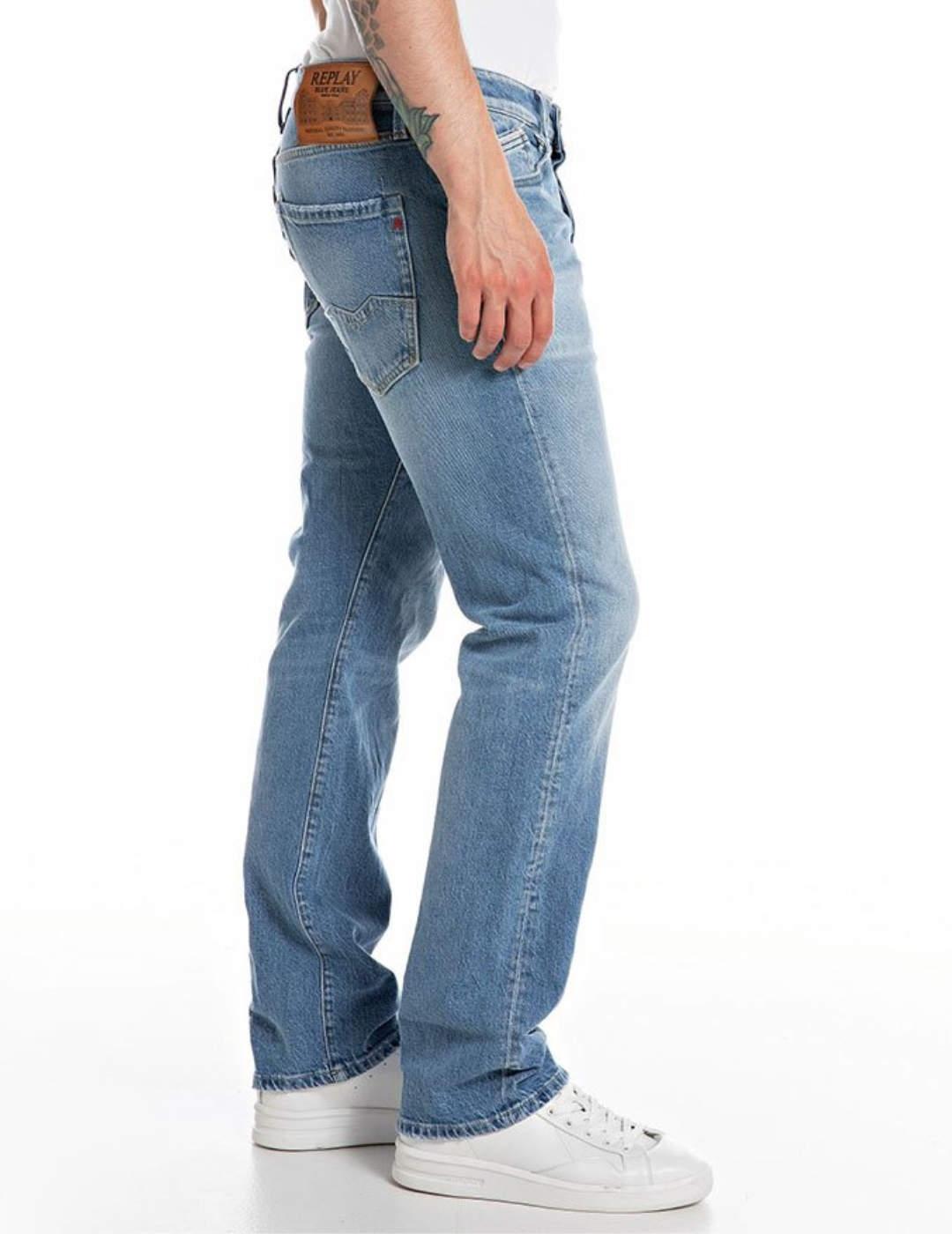 Pantalón vaquero Replay Waitom azul Confort para hombre