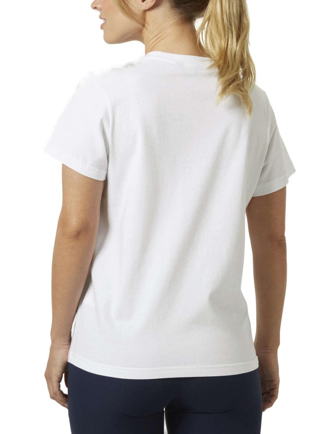 Camiseta Helly Hansen Logo blanca manga corta para mujer