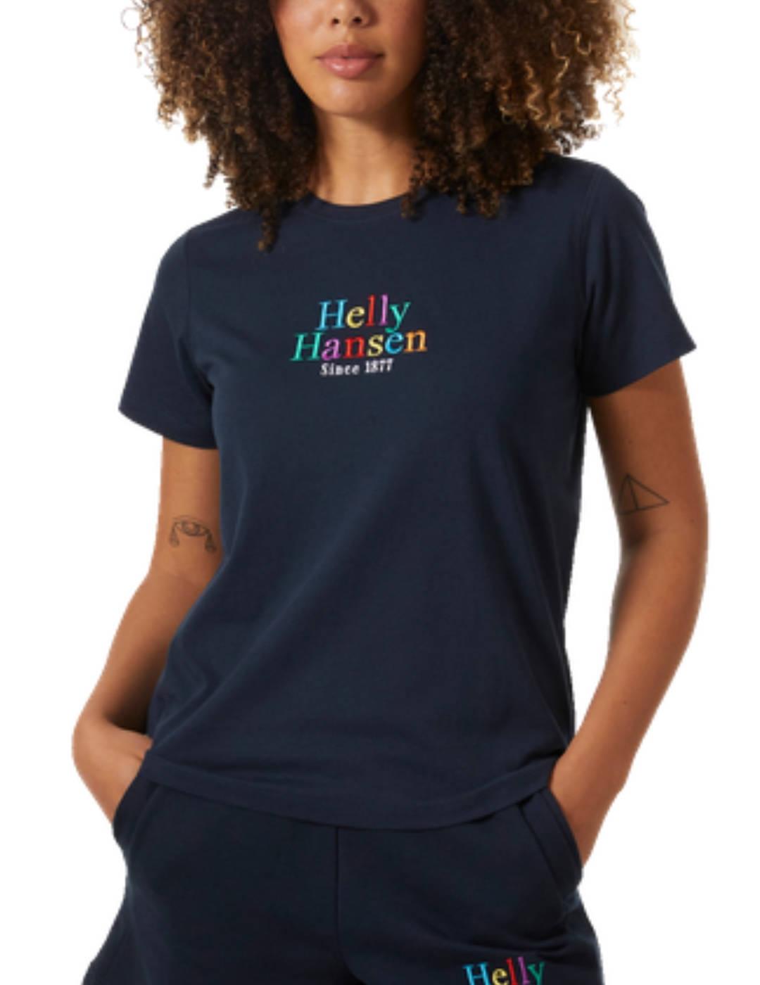 Camiseta Helly Hansen Graphic marino manga corta de mujer