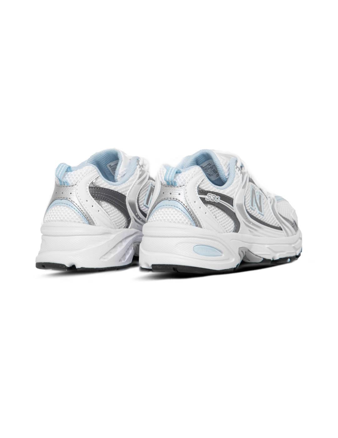 Zapatillas New Balance 530 blancas y azules para mujer