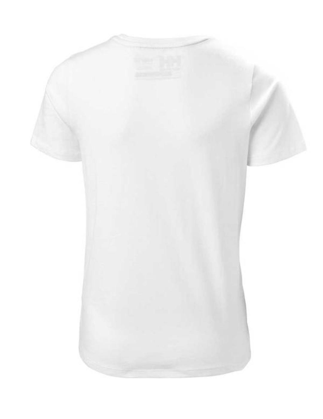 Camiseta Helly Hansen Kids Logo blanca manga corta unisex