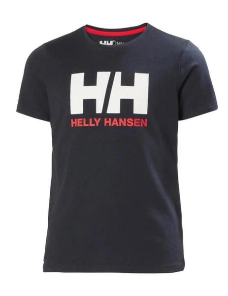 Camiseta Helly Hansen Kids Logo marino manga corta unise