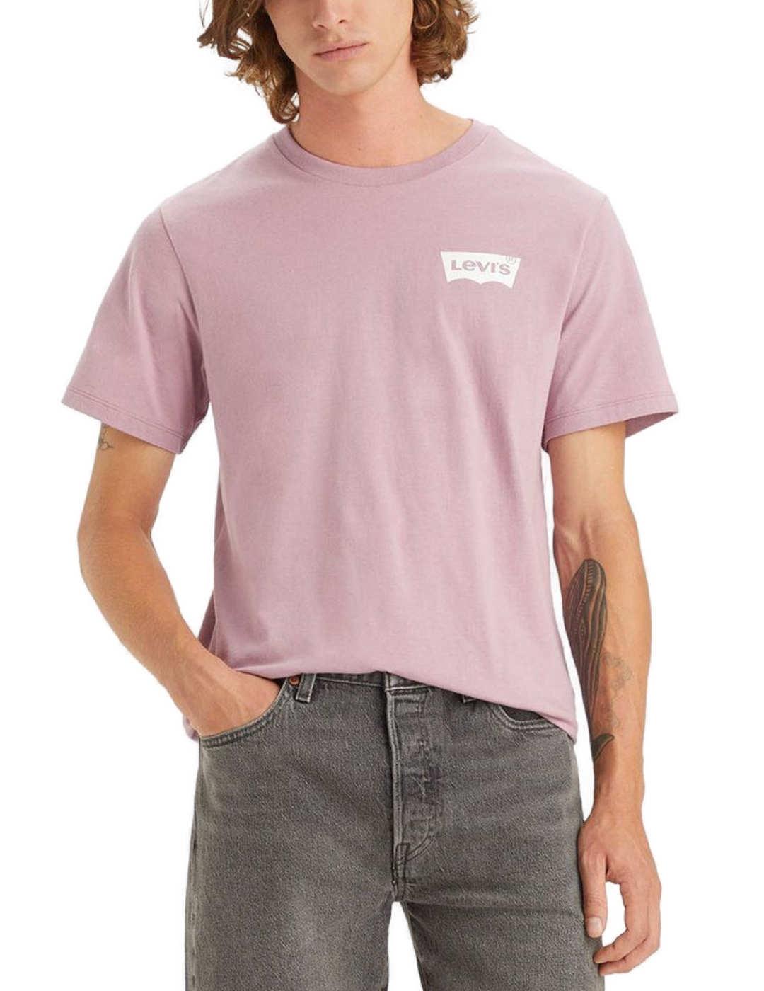 Camiseta Levi´s Classic rosa manga corta para hombre