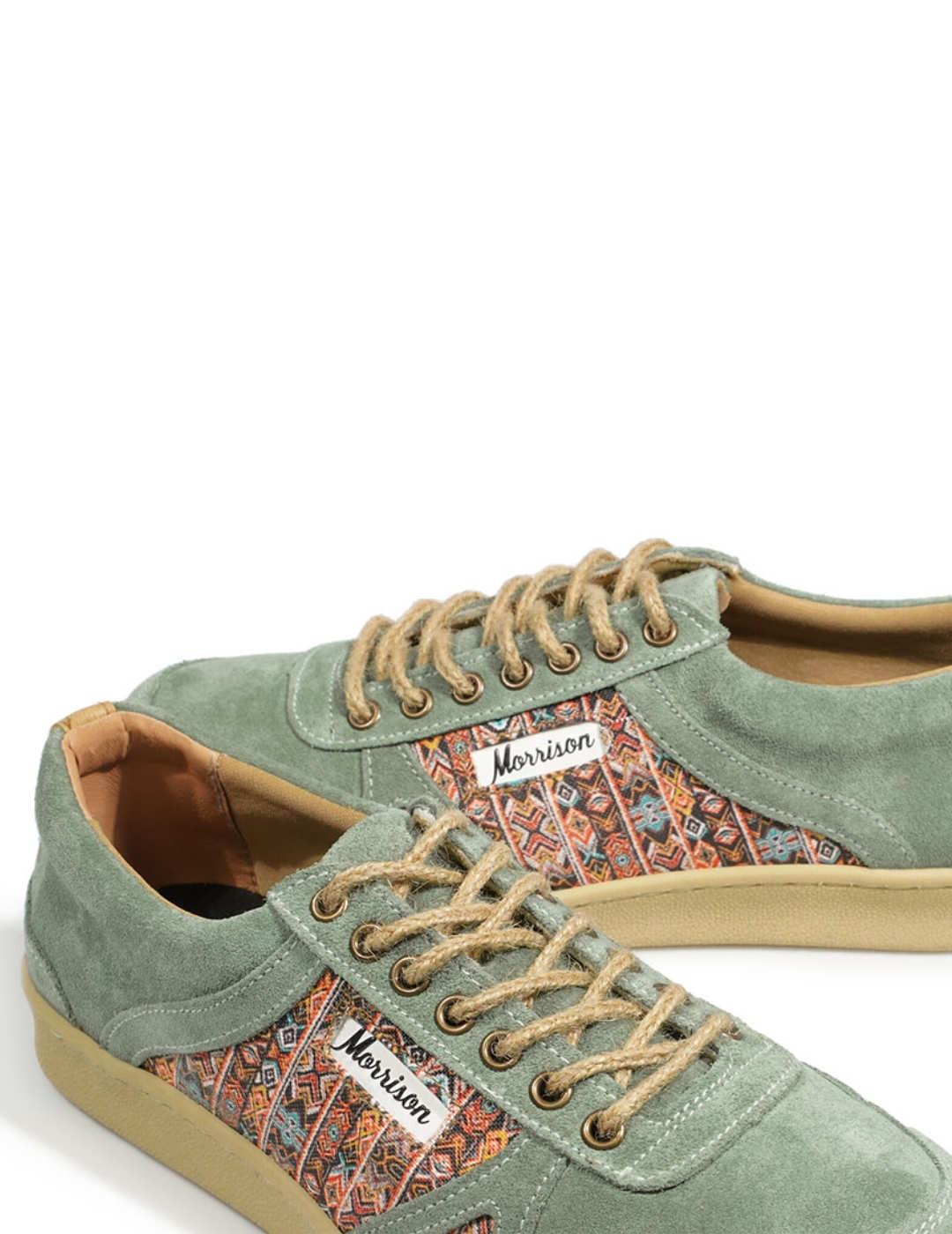 Zapatillas Morrison Maya verdes estampadas unisex