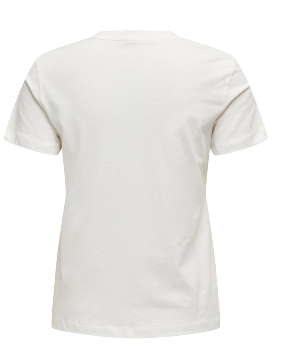 Camisetas Only Camilla blanco manga corta para mujer