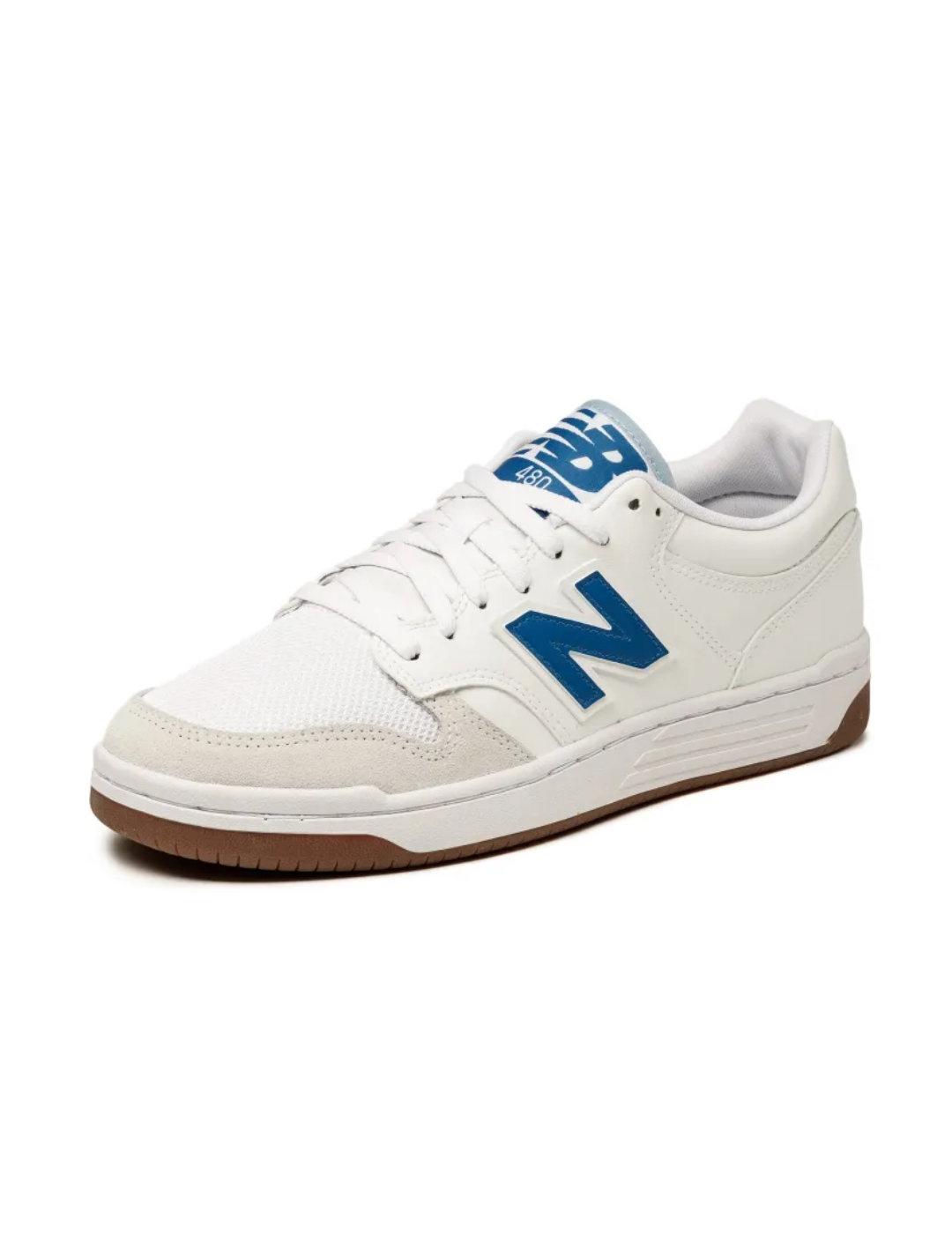 Zapatillas New Balance 480 blanca y azul para hombre