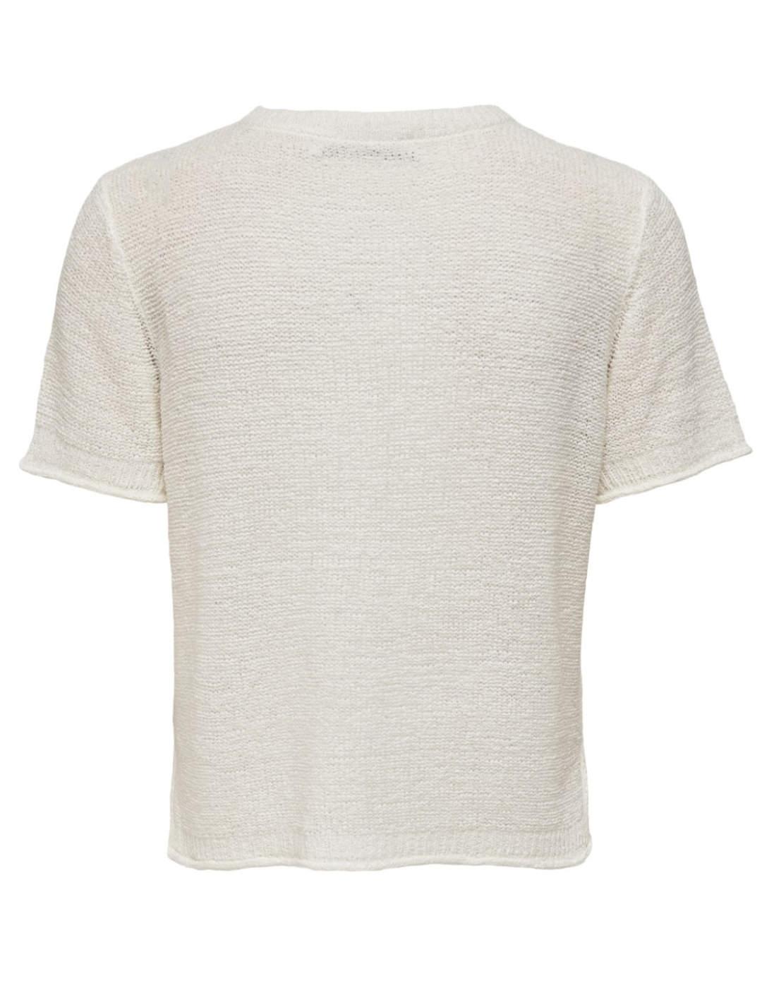Camiseta Only Sunny punto blanco manga corta de mujer