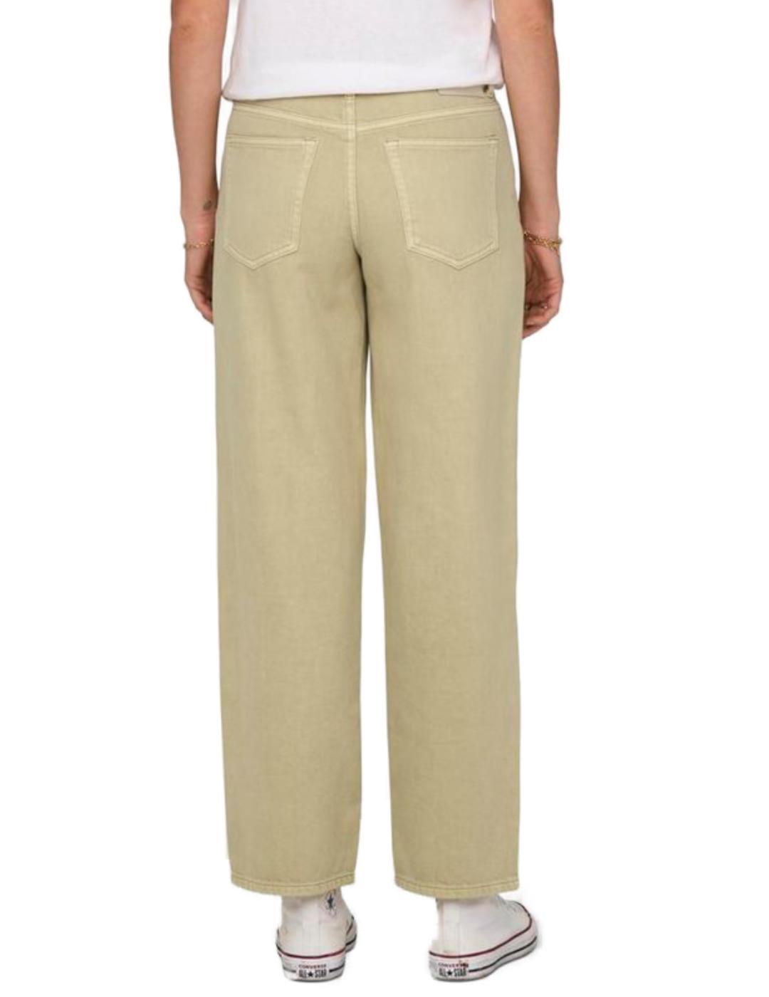 Pantalón Only Collette beige corte loose para mujer