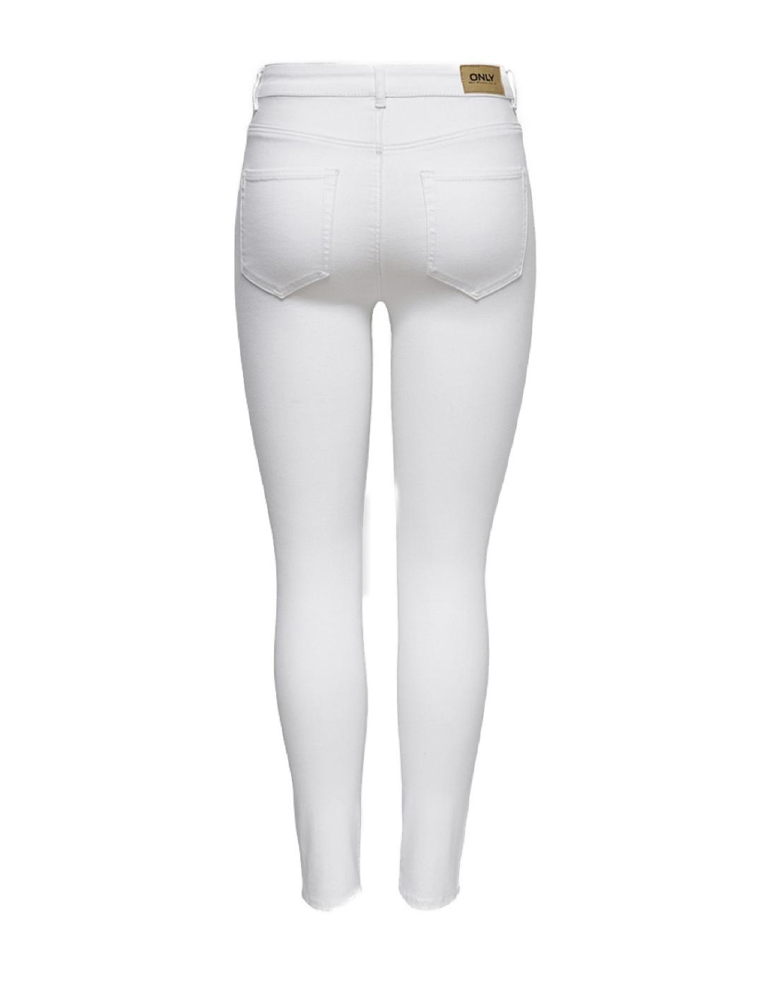 Pantalón vaquero Only Ana blanco skinny de mujer