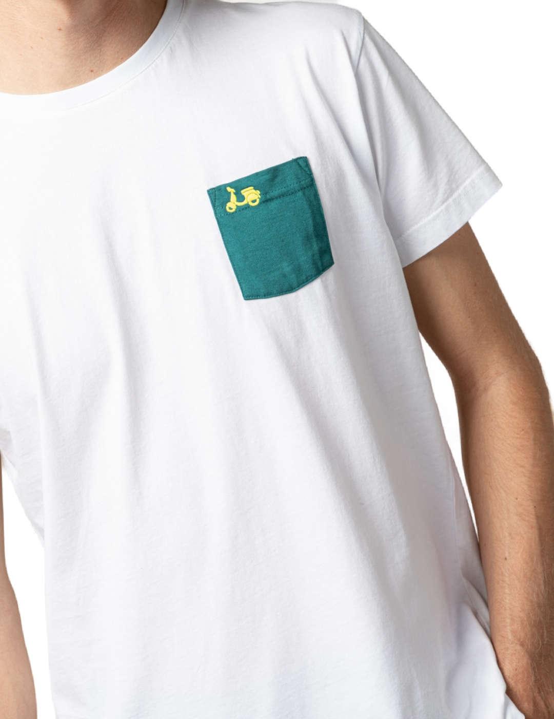 Camiseta Scotta Pocket blanco manga corta para hombre