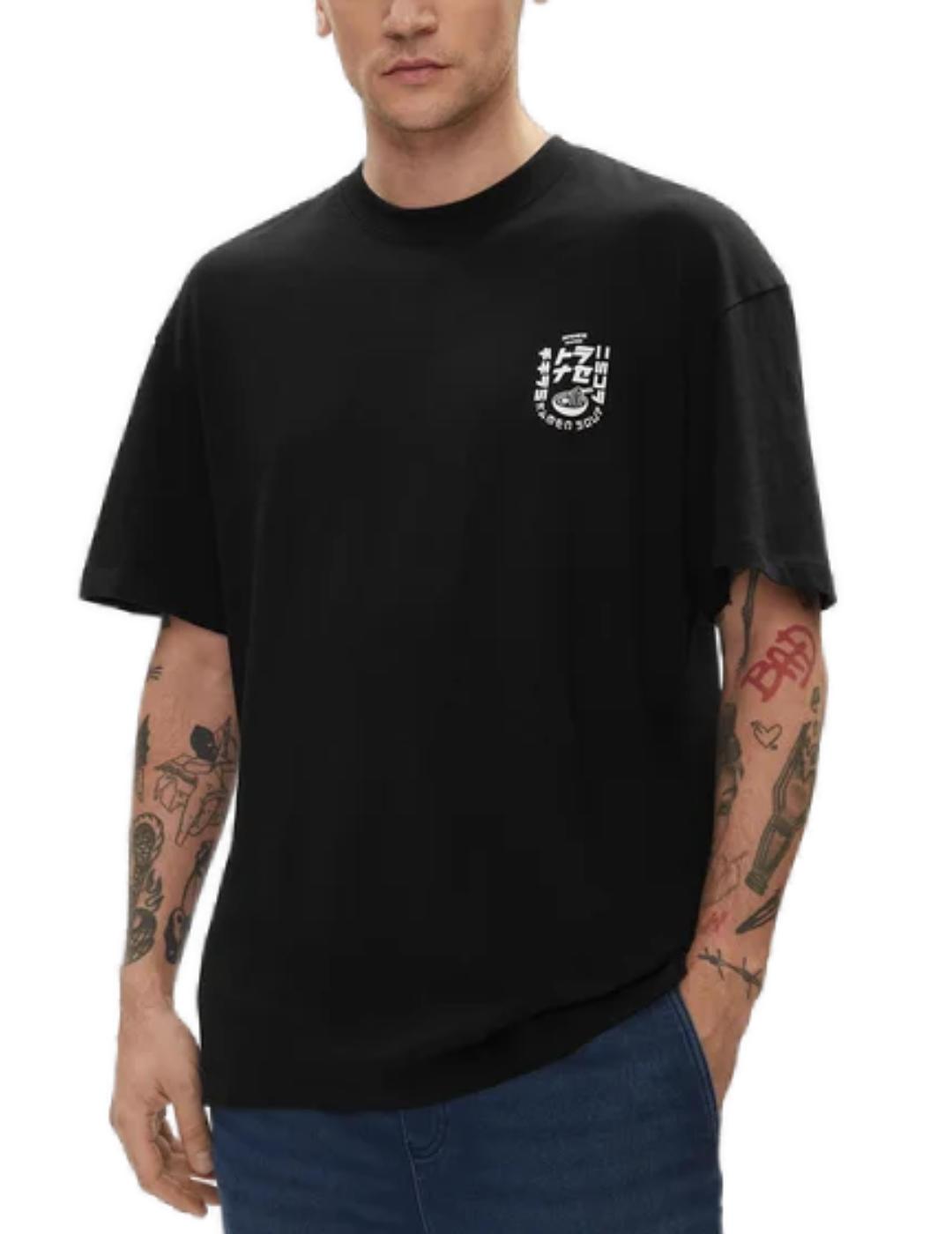 Camiseta Jack&Jones Drik negro manga corta para hombre