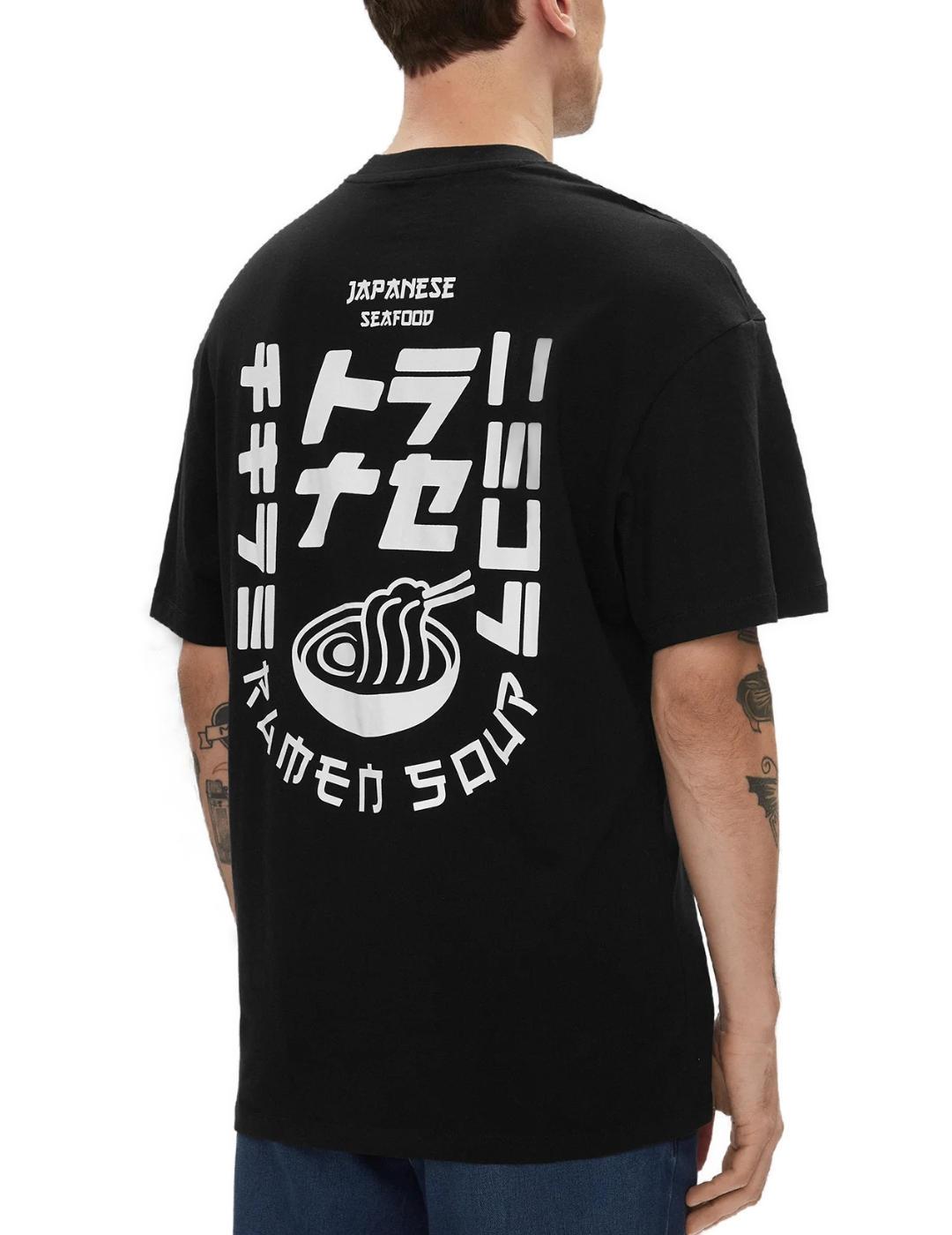 Camiseta Jack&Jones Drik negro manga corta para hombre