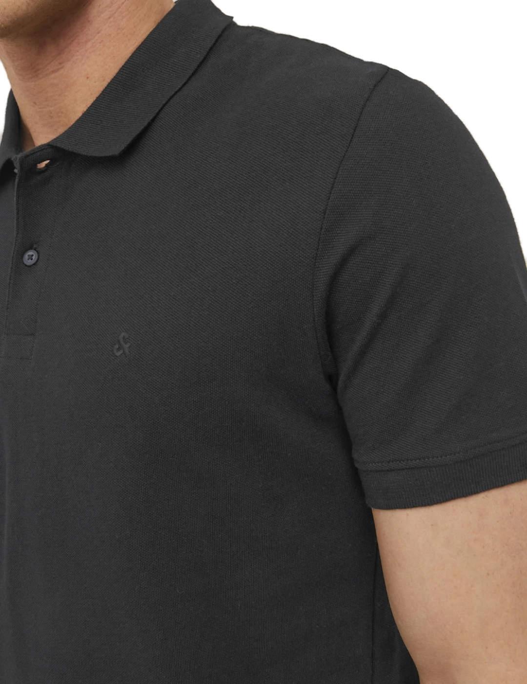 Polo Jack&Jones Basic negro manga corta de hombre