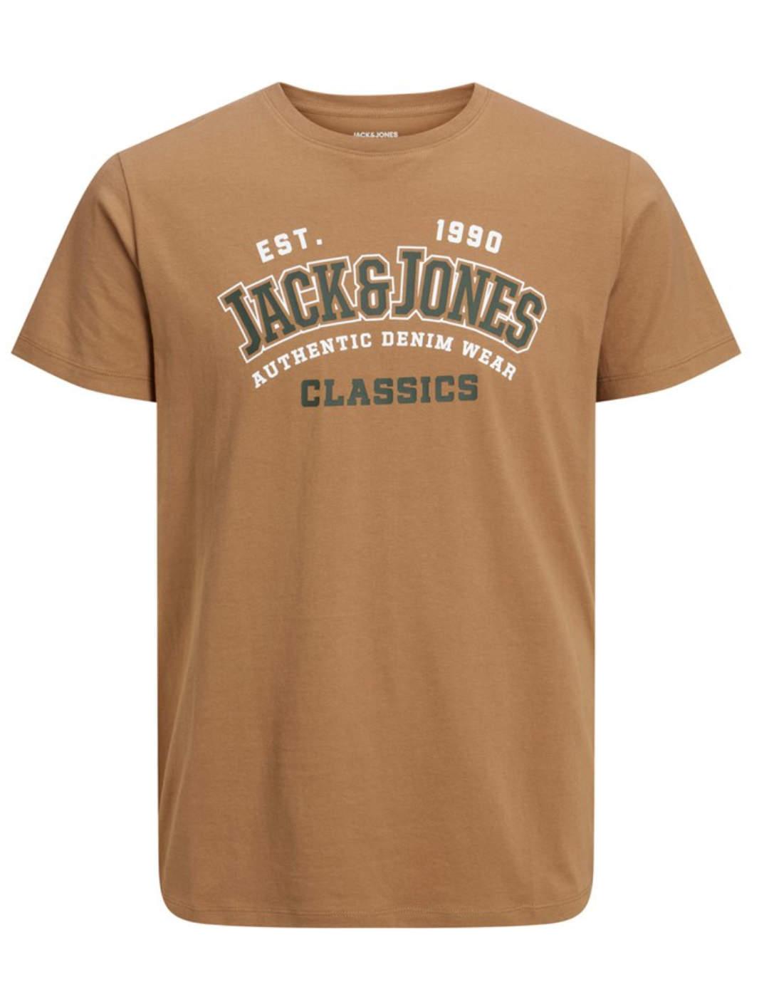 Camiseta Jack&Jones Logo camel manga corta para hombre