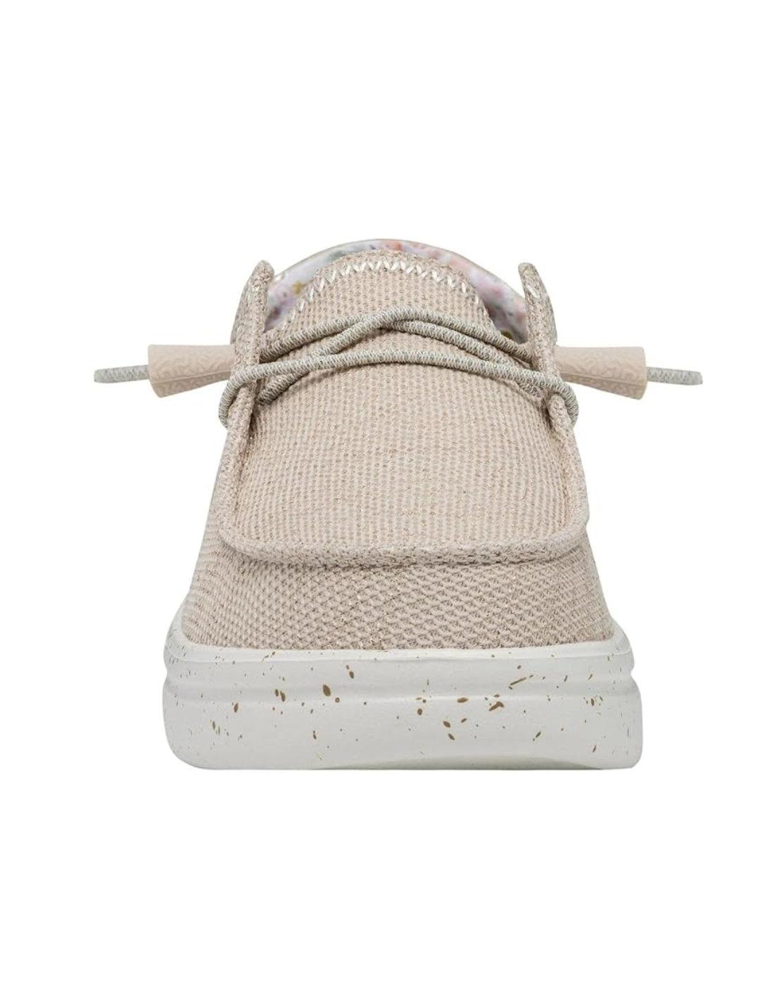 Mocasín HeyDude Wendy beige para mujer