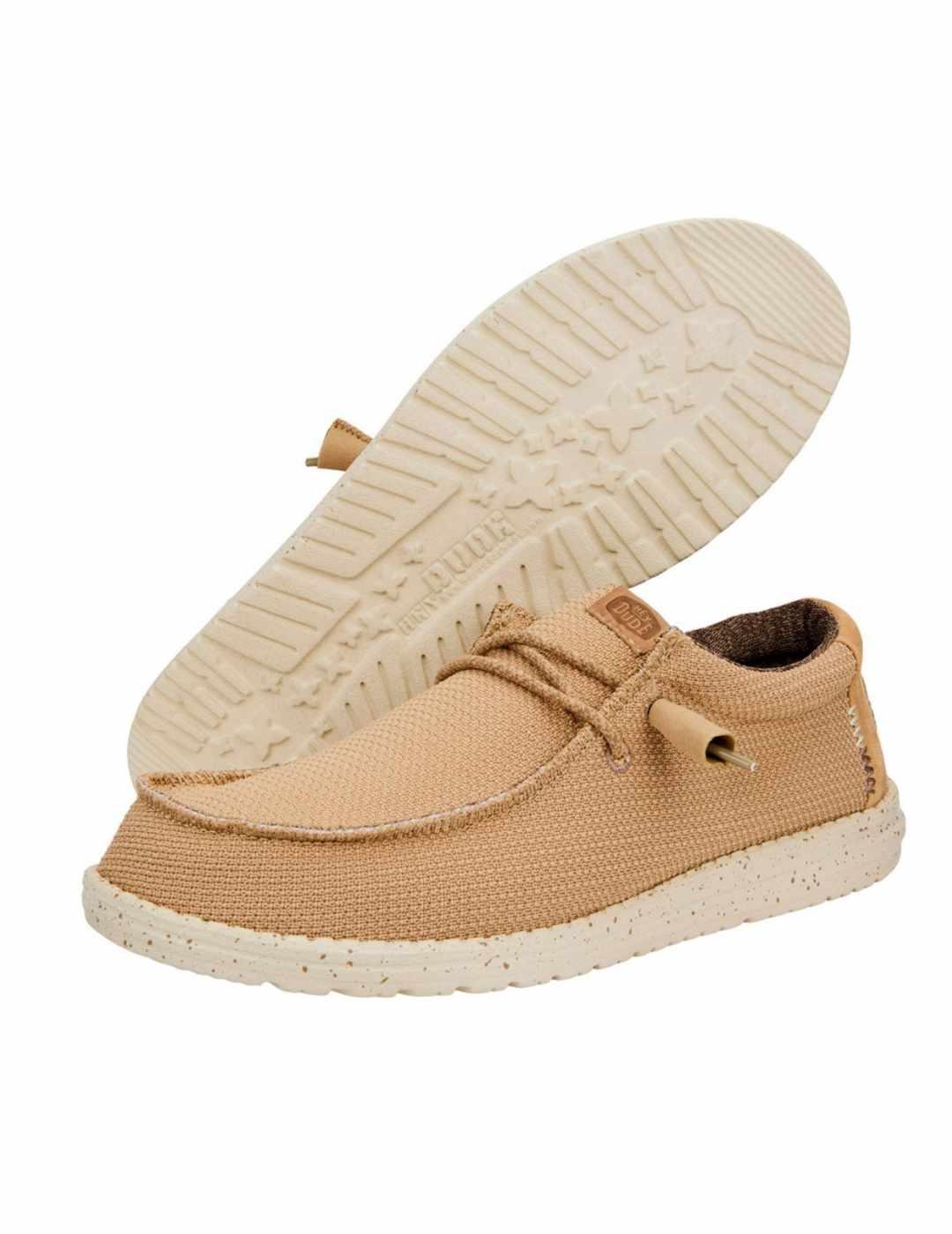 Mocasín HeyDude Wally camel para hombre