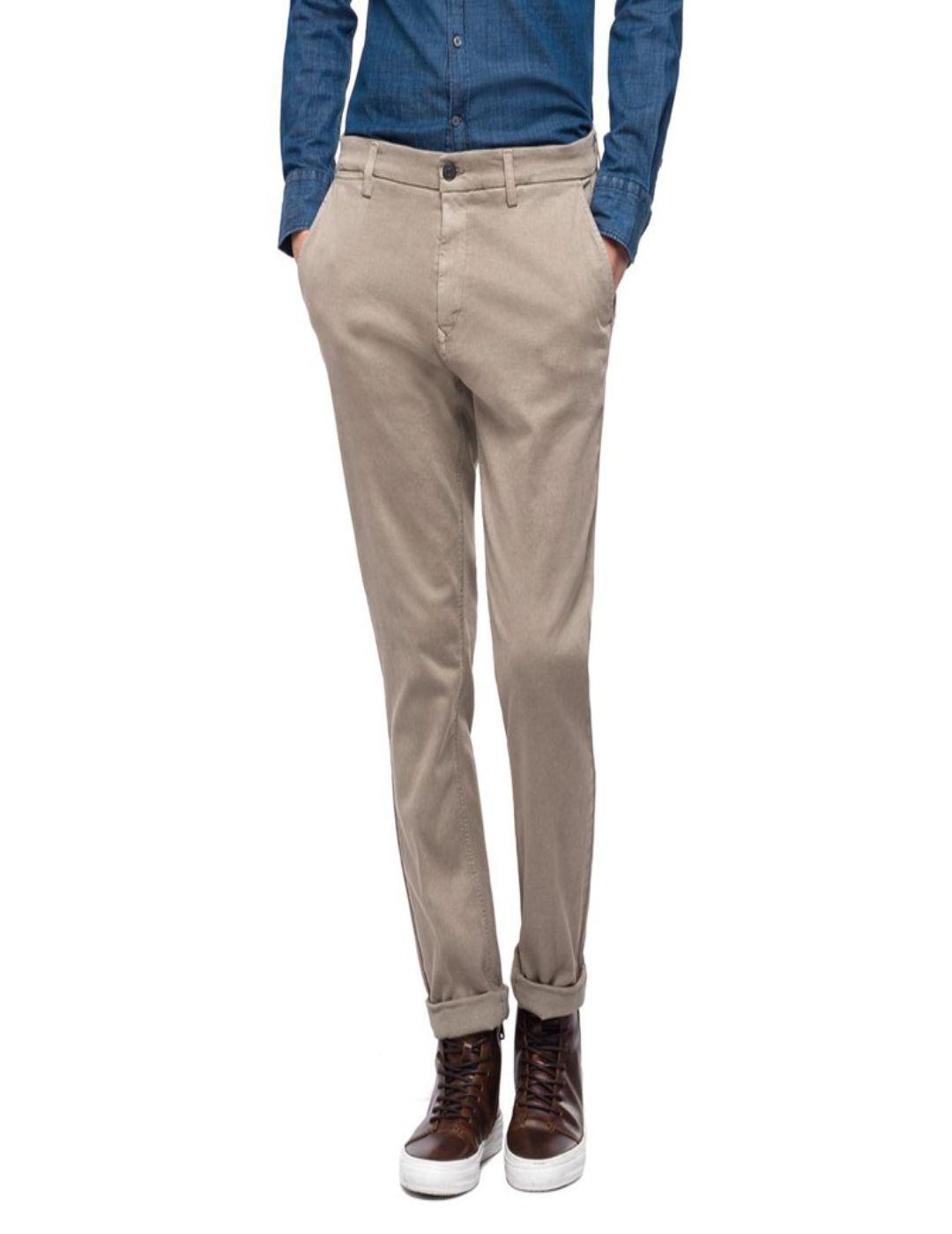 Chino Replay Hyperflex Zeumar beige para hombre-&