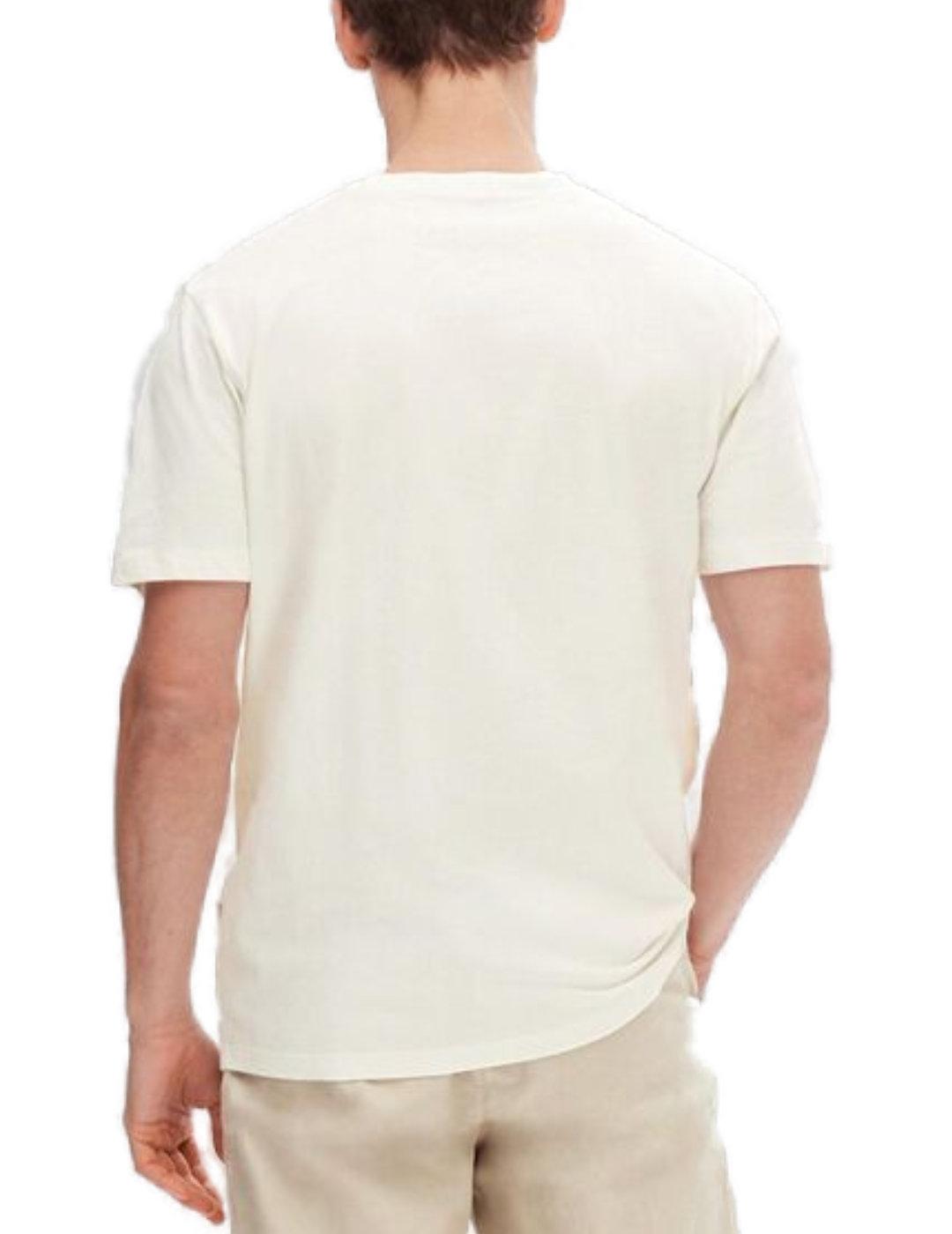 Camiseta Selected Gaz blanco roto manga corta para hombre