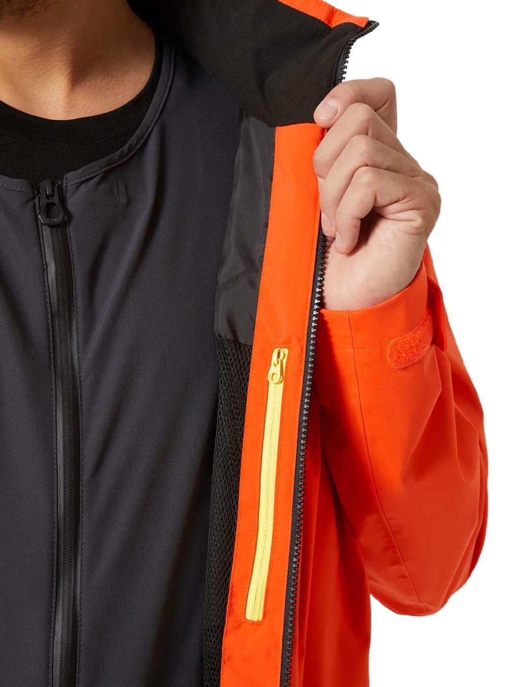 Chaqueta Helly Hansen Racing naranja impermeable de hombre