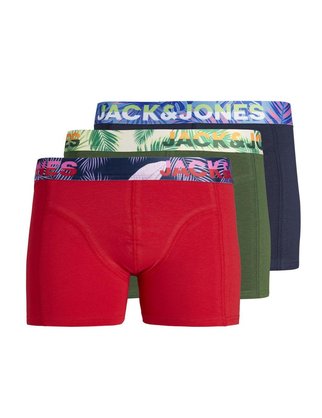 Intimo Jack&Jones pack3 multicolor trunk para hombre