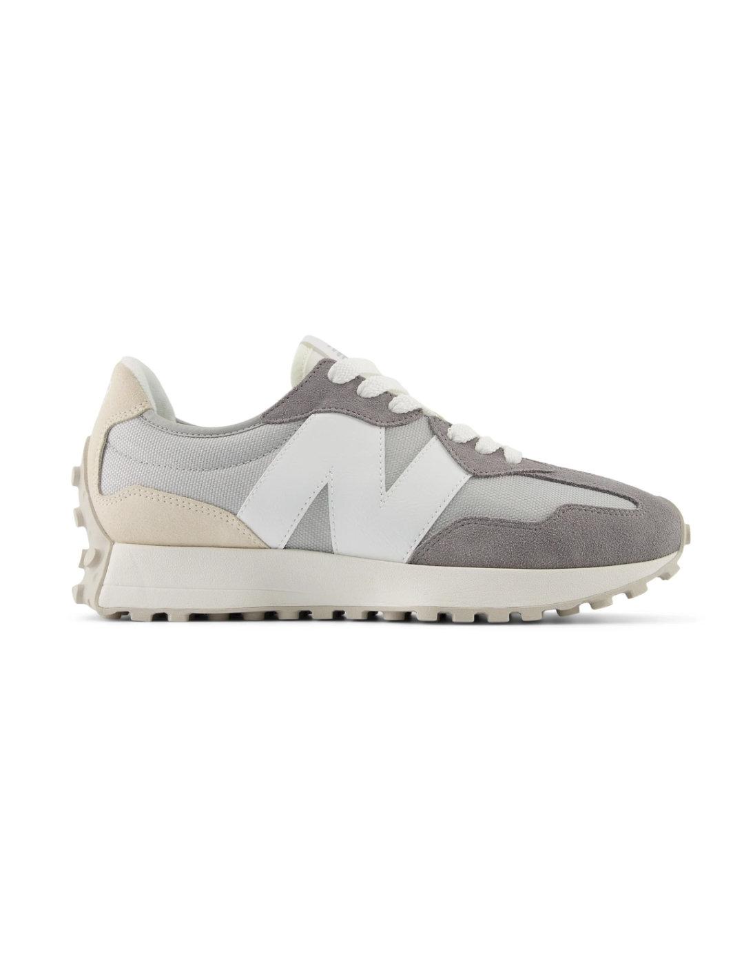 Zapatillas New Balance 327 gris y blanco unisex