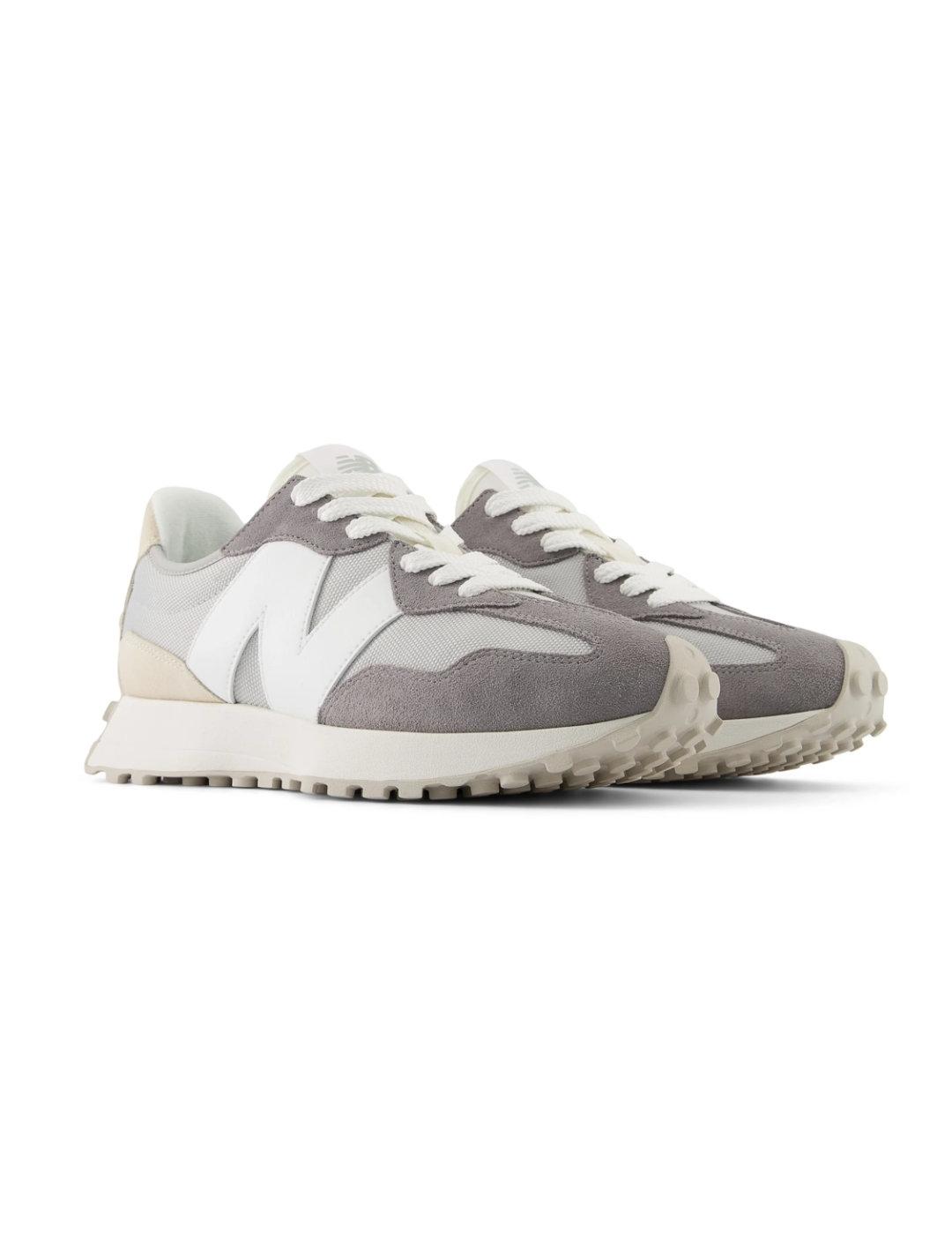 Zapatillas New Balance 327 gris y blanco unisex