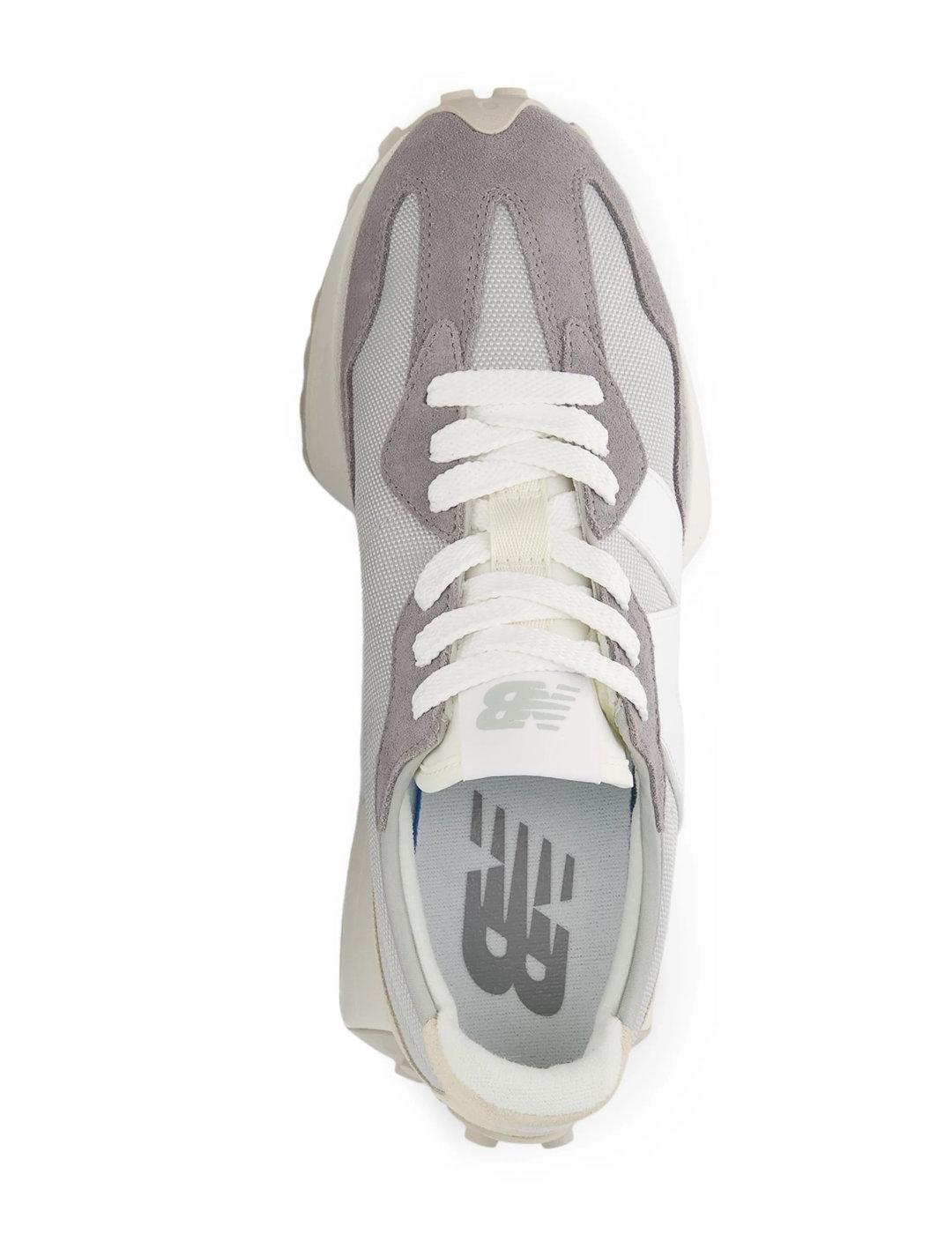 Zapatillas New Balance 327 gris y blanco unisex