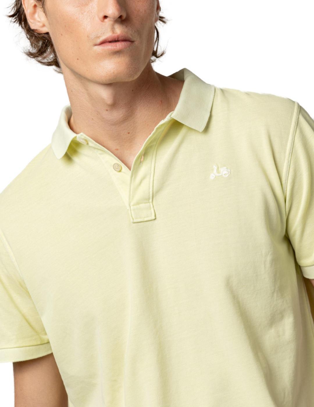 Polo Scotta Garment amarillo flúor manga corta para hombre